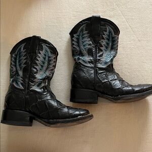 Kids Black Cowboy Boots